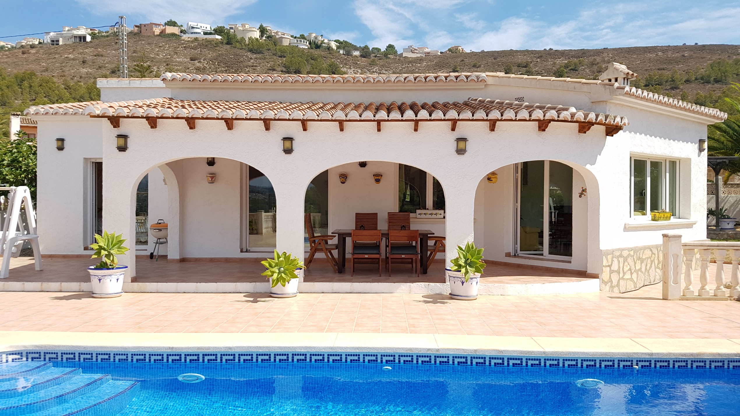 Luxury villa with private pool in Moraira at the Costa Blanca in Spain near the beach